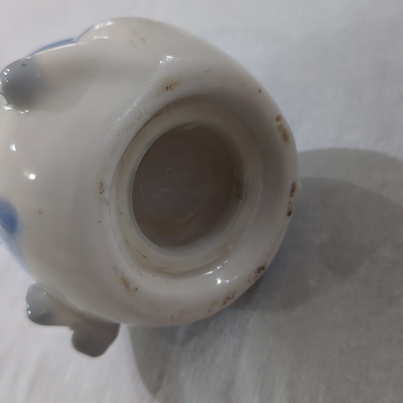 Vintage white blue spots Pig bank - Picture 5 of 5